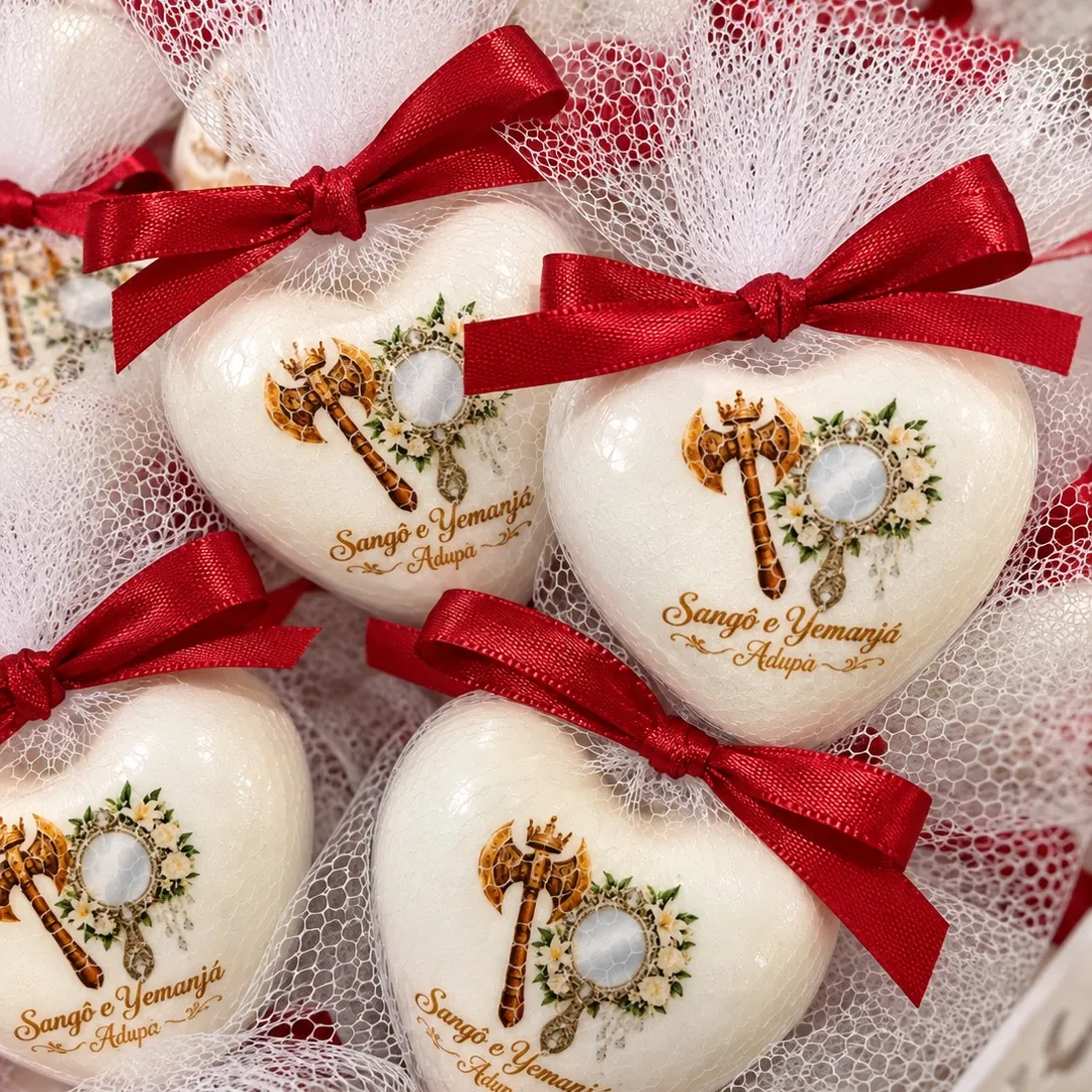 20 Lembracinhas Corações de Sabonetes Personalizados - foto 6