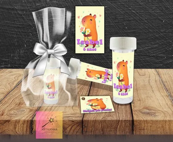 Bolha de Sabão Capivara Personalizada