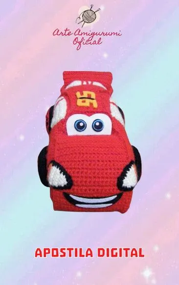 Receita Relâmpago Mcqueen - Amigurumi - artesanato feito à mão por Arte Amigurumi Oficial