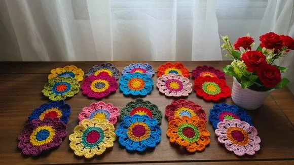 Flores Japonesas em Crochê para Customização (40 Unidades) - foto 2