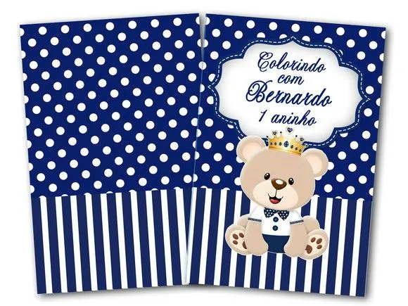 revista colorir urso príncipe 14x10 - artesanato de PAPCRIE
