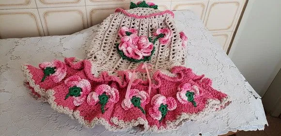Capa Liquidificador em Crochê - Flores Rosa Mesclado - foto 4