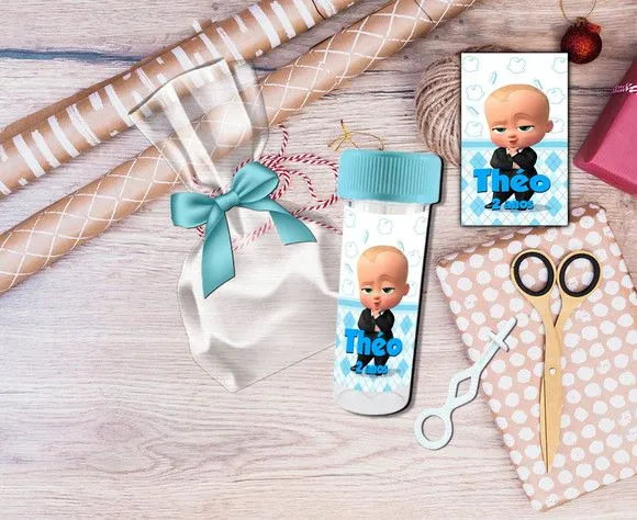 Bolha de Sabão Poderoso Chefinho Personalizada - feito à mão por Artmanha Lembrancinhas