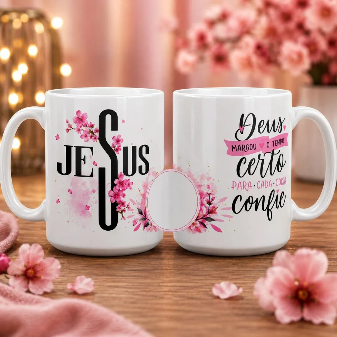 Caneca Cristã Interativa - artesanato feito à mão por PrimeBox