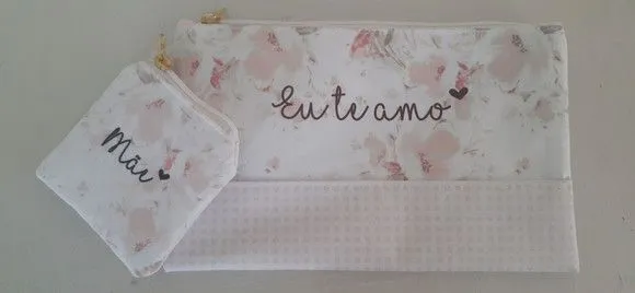Kit necessaire e porta moedas Mãe - artesanato feito à mão por Innovare Studio