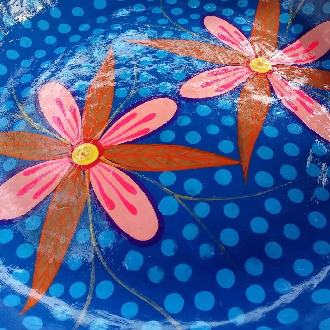 Prato Decorativo Floral Azul – Frantz Handmade - foto 3