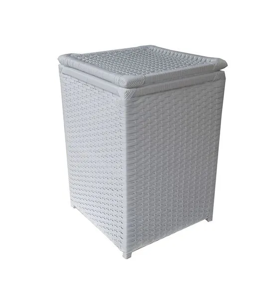 Cesto Roupa Sintét. Branco 40x40x60 RD - foto 3