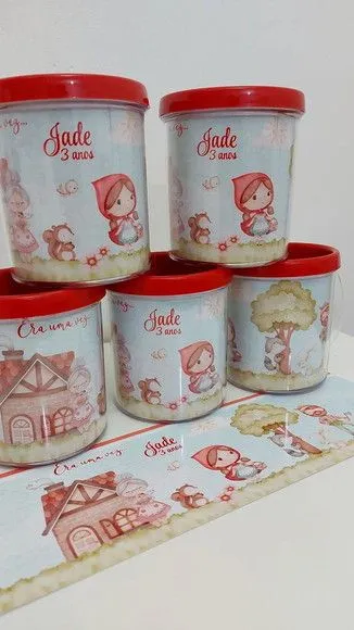 Caneca Chapeuzinho Vermelho Personalizada - artesanato feito à mão por Mi Papelaria Criativa