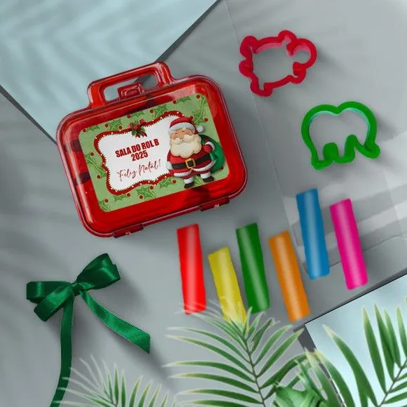 Mini Maleta - Natalina Personalizada - feito à mão por Mi Papelaria Criativa