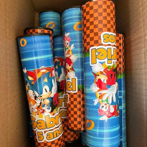 Pega Varetas Sonic Personalizadas - feito à mão por Mi Papelaria Criativa