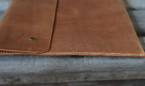 Capa de Couro Macbook Air 13" Ultrabook Couro Legítimo Crazy - foto 3