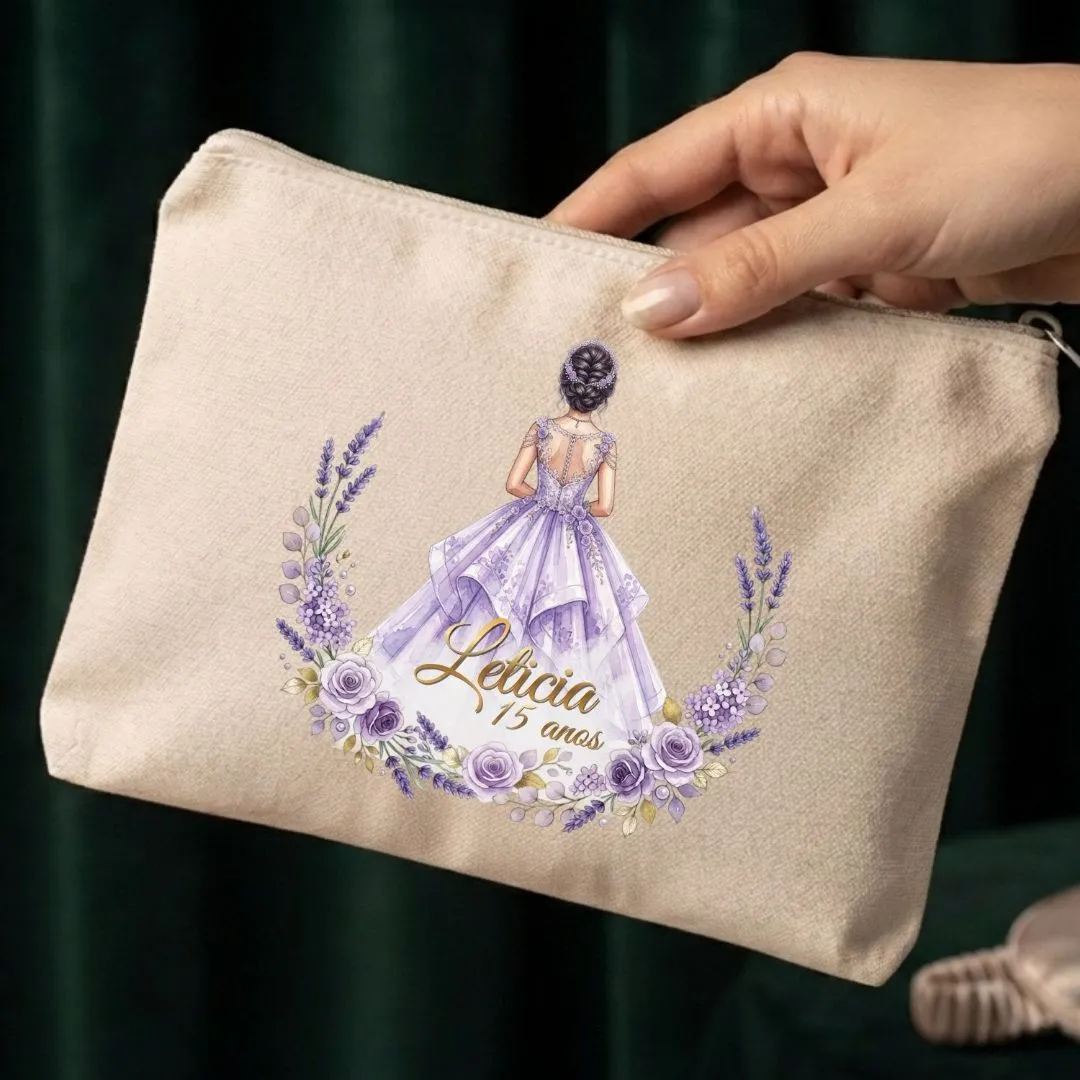 Nécessaire de algodão Personalizada Lembrancinha Debutante 15 anos - foto 3