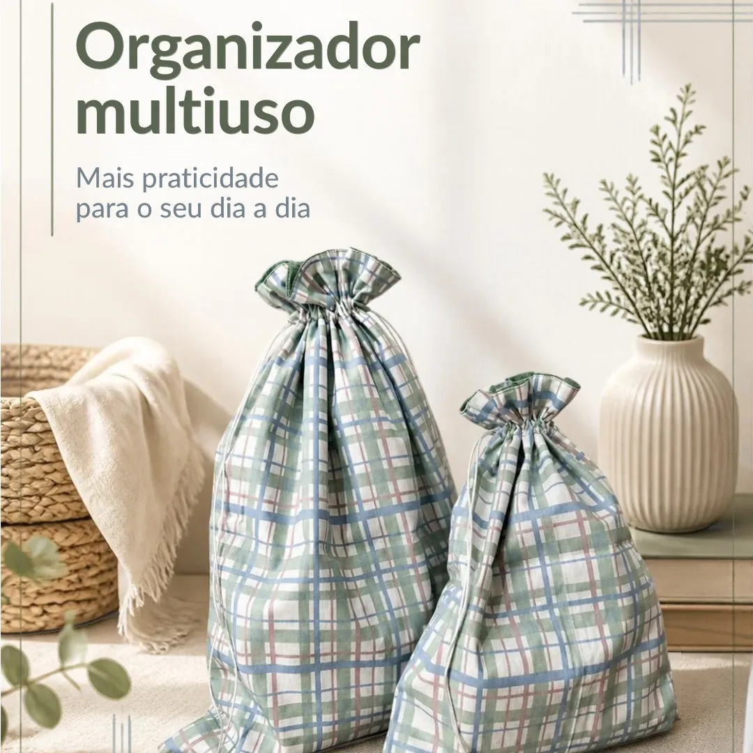 Kit 2 peças - Saquinho organizador multiuso M e G 2 - artesanato de Djulik