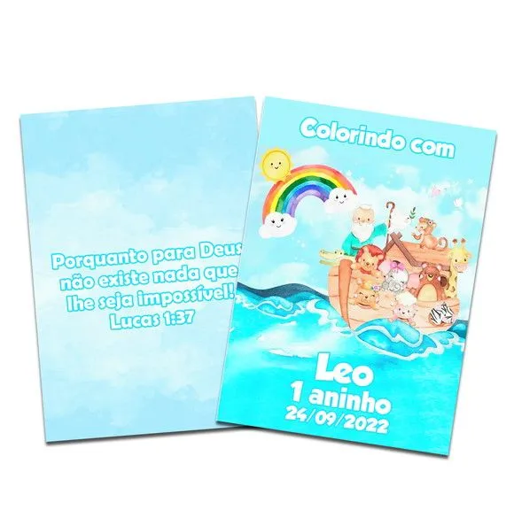 Revista Colorir Arca de Noé Aquarela 14x10 - artesanato de PAPCRIE