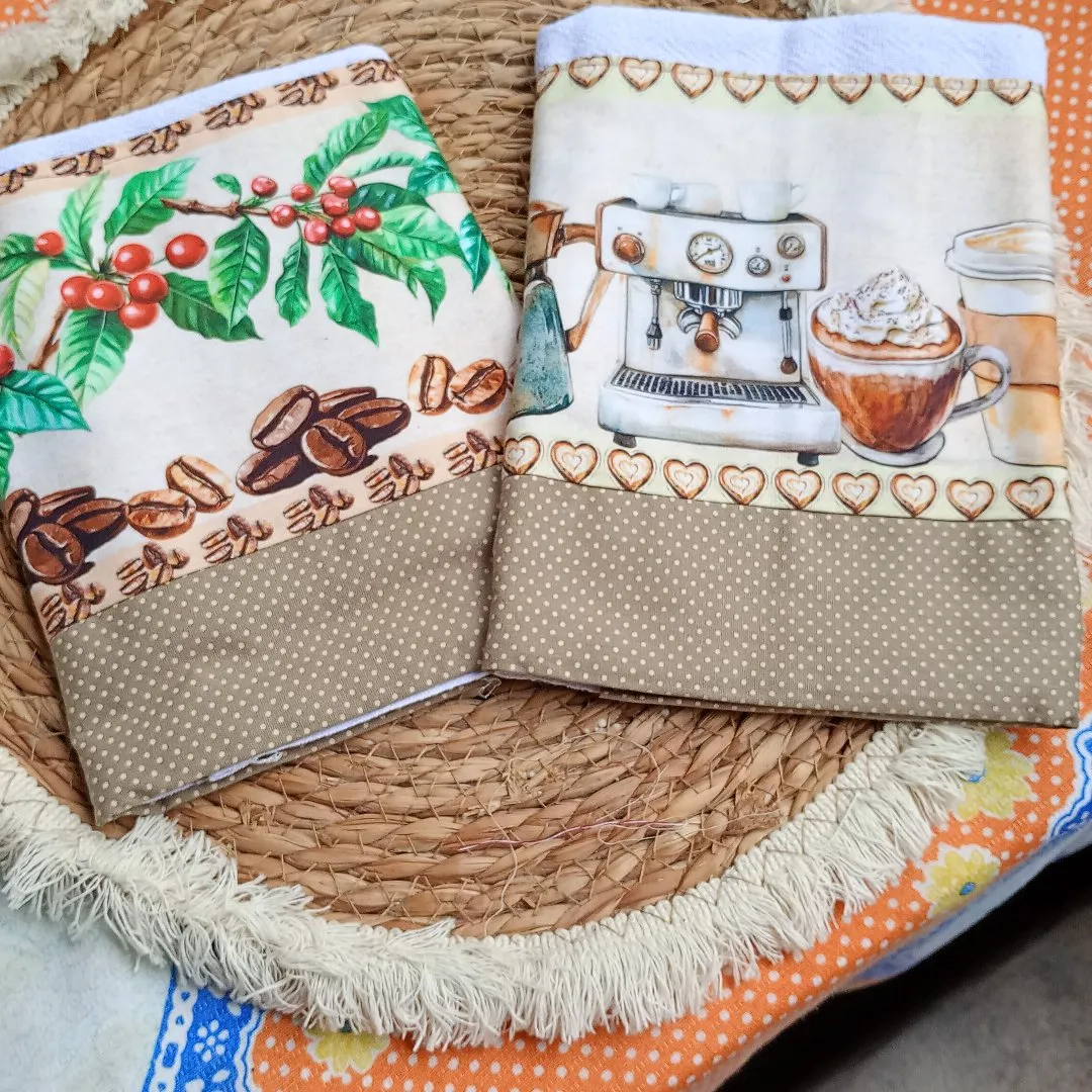 kit com 2 pano de prato tema café ☕ - foto 7
