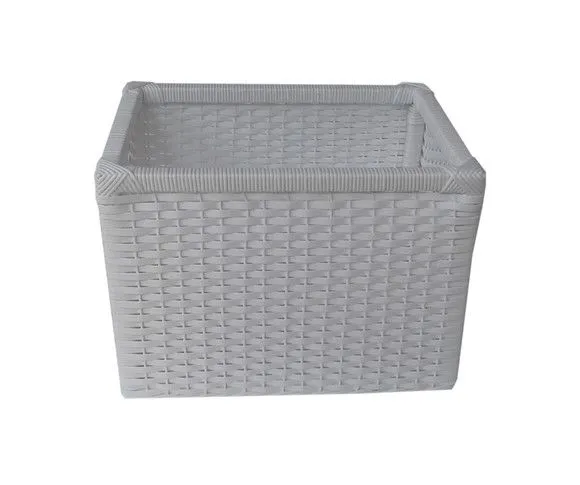 Kit de Cesto Vime Sintético Branco - Varios Tamanhos - artesanato de Mundo Urbano