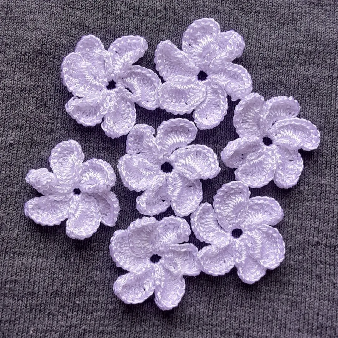 Flores de Crochê para Aplicação - Kit com 10 - foto 3