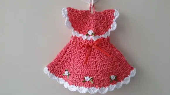 Pegador de Panelas Vestido Gerânio (20 cm x 15 cm ) - foto 3