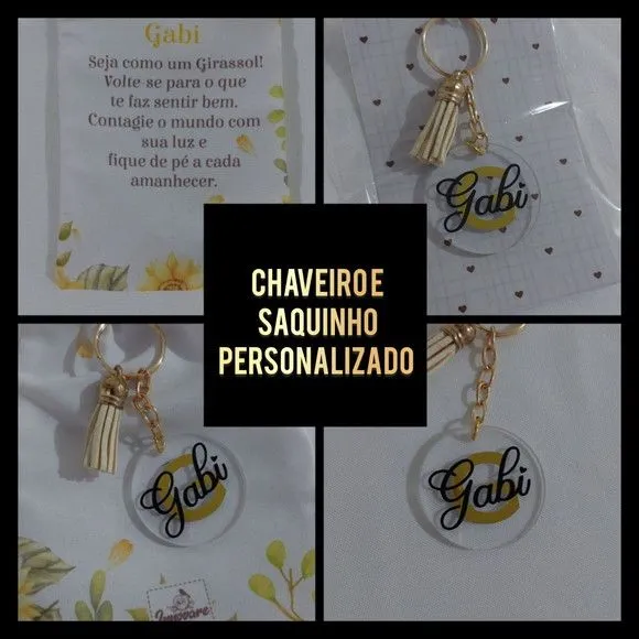 Chaveiro e Saquinho Organizador - artesanato feito à mão por Innovare Studio