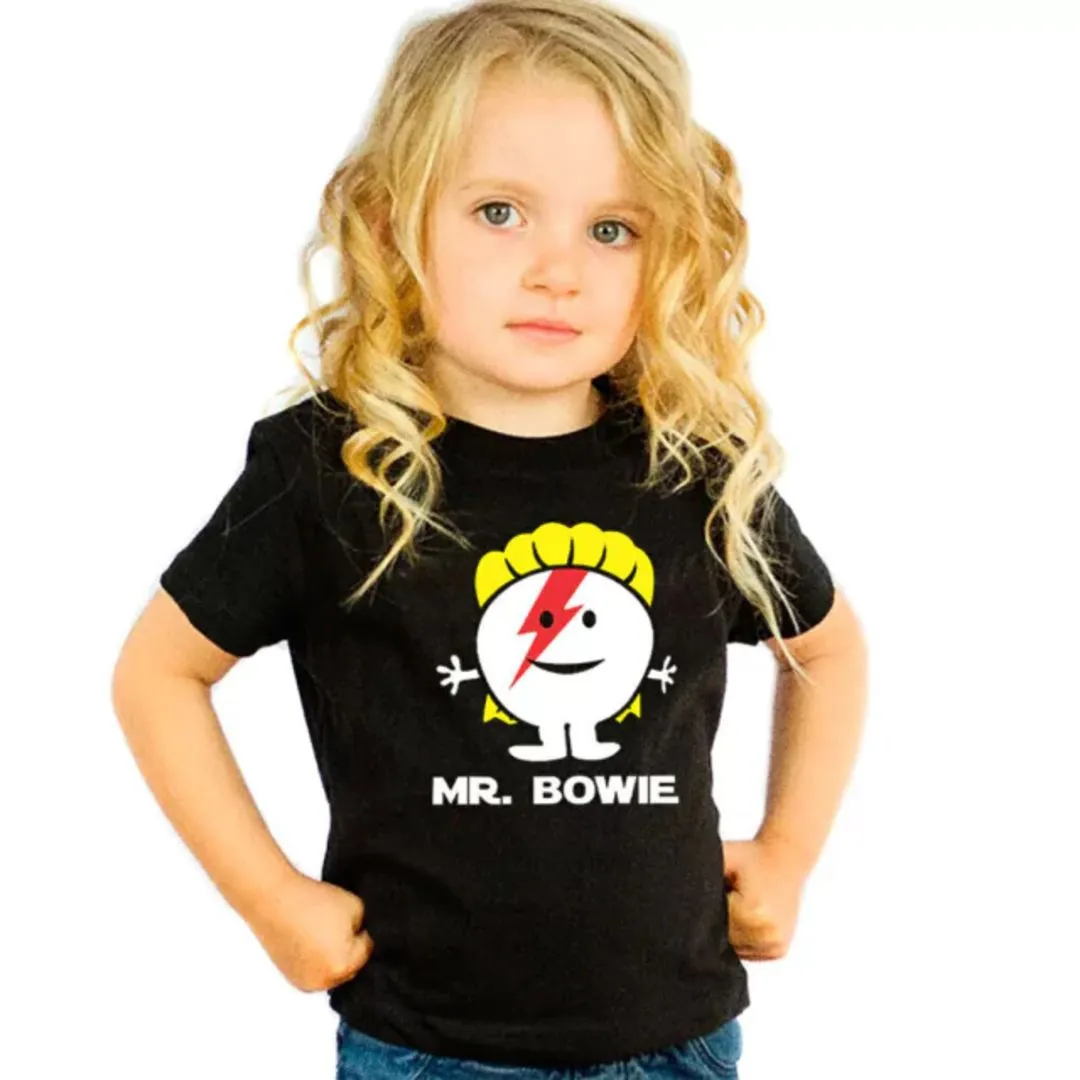 Camiseta Mr Bowie , estampa exclusiva, 100% algodão - artesanato de Lado B Rock Camisetas