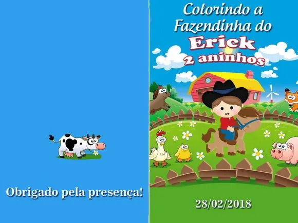 revista colorir fazendinha 14x10 - artesanato de PAPCRIE