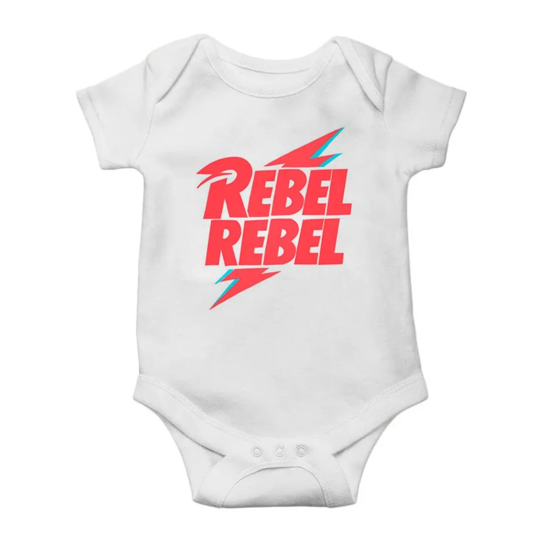 Body bebê David Bowie, estampa rebel rebel, 100% algodão - foto 3