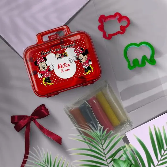 Mini Maleta - Minnie Personalizada - feito à mão por Mi Papelaria Criativa