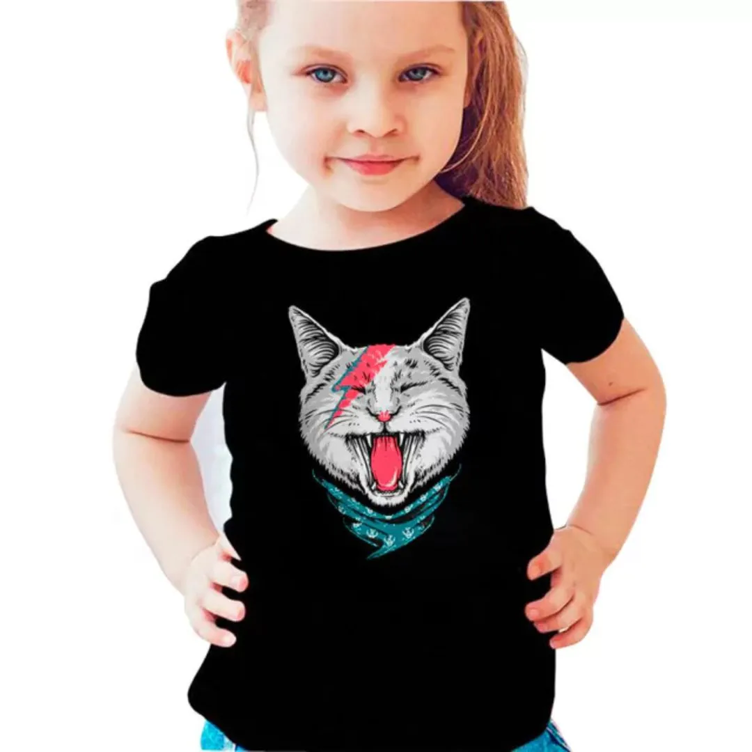 Camiseta Bowie Cat, estampa exclusiva, 100% algodão - foto 2