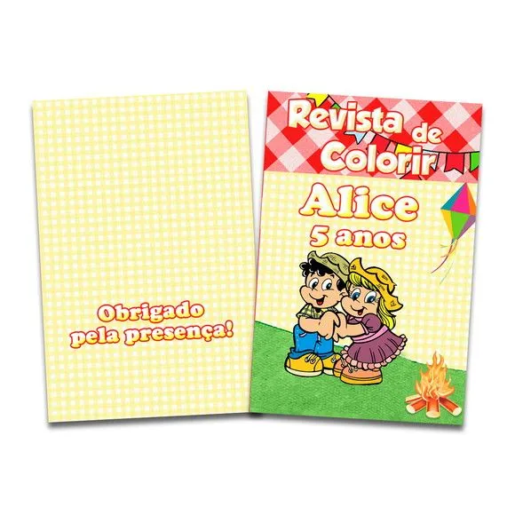Livro para Colorir Festa Junina 14x10cm - artesanato de PAPCRIE