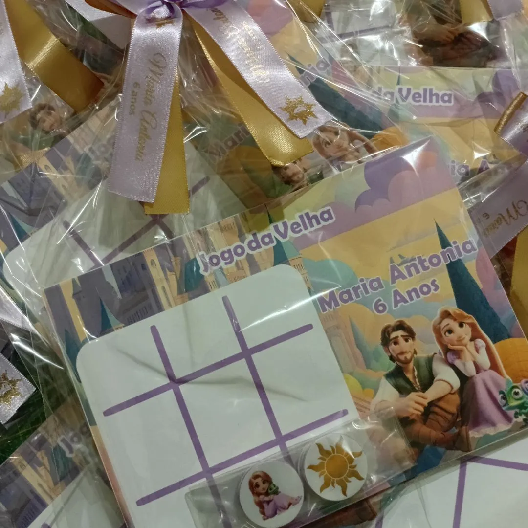 Lembrancinhas Jogo da Velha Personalizado Tema Rapunzel - foto 3