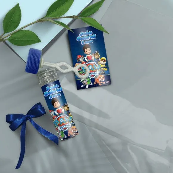Bolha de Sabão - Patrulha Canina Personalizado - artesanato feito à mão por Mi Papelaria Criativa
