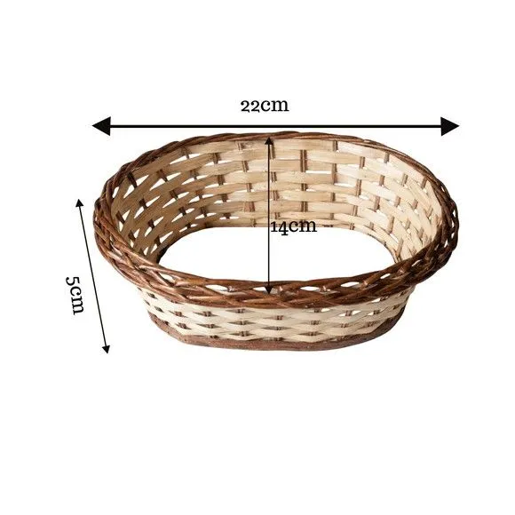 Cesta de Vime Oval Fundo mdf - Café da Manhã e Páscoa Pp - foto 5
