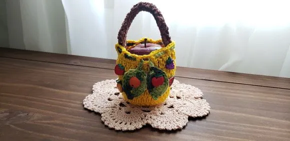 Capa de Crochê para Frutas - Amarelo - foto 2
