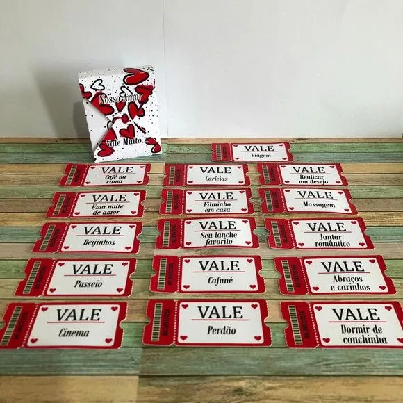 Vales do Amor, Tickets do Amor, Presente Dia dos Namorados - foto 3