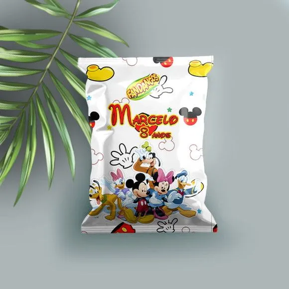 Saquinho Surpresa - Turma do Mickey Personalizado - feito à mão por Mi Papelaria Criativa