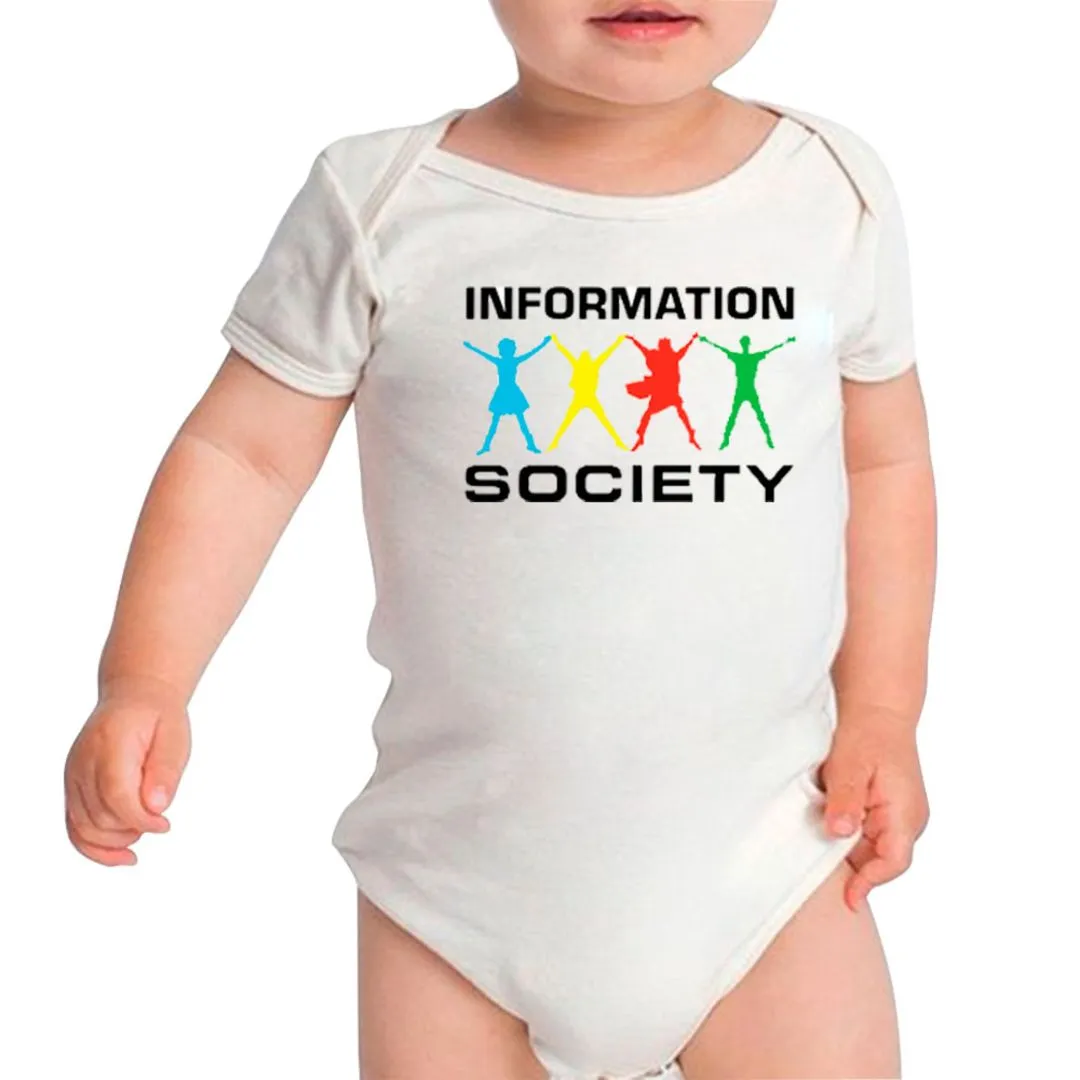 Body bebê Information Society, estampa logo, 100% algodão - foto 3