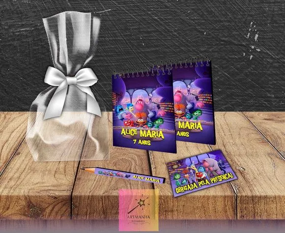 Bloquinho Divertidamente Personalizado - feito à mão por Artmanha Lembrancinhas