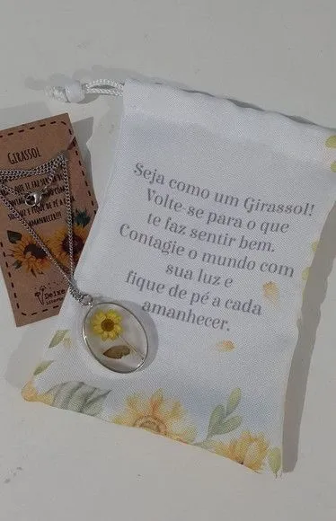 Saquinho Pequeno - Girassol - artesanato feito à mão por Innovare Studio