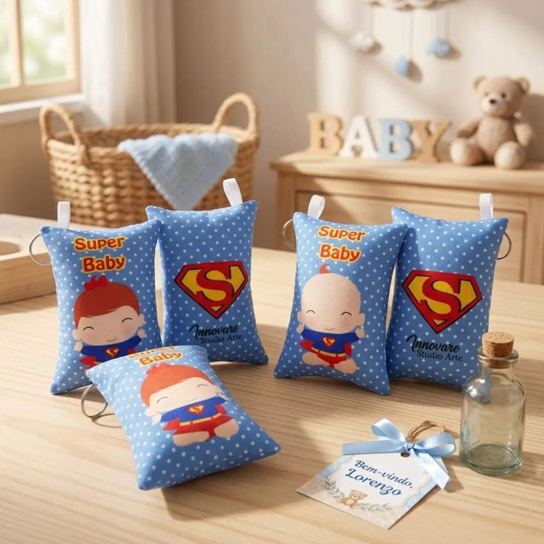 Chaveiro Almofadinha Super Baby Personalizado | Lembrancinha Infantil - foto 2