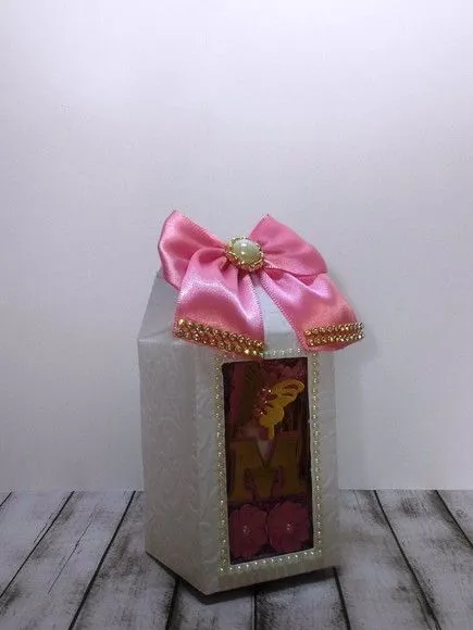 Caixa Milk Jardim - artesanato de Fina Essência Papelaria Personalizada