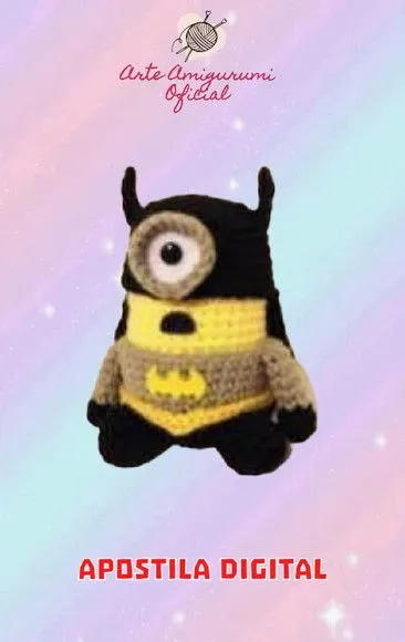 Receita Minion Batman Amigurumi - feito à mão por Arte Amigurumi Oficial