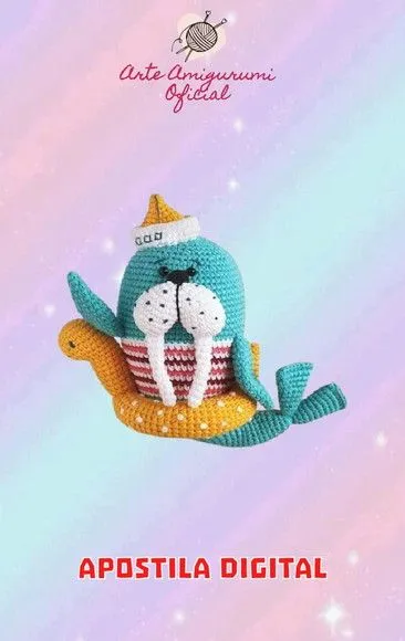 Receita Leão Marinho - Amigurumi - artesanato feito à mão por Arte Amigurumi Oficial