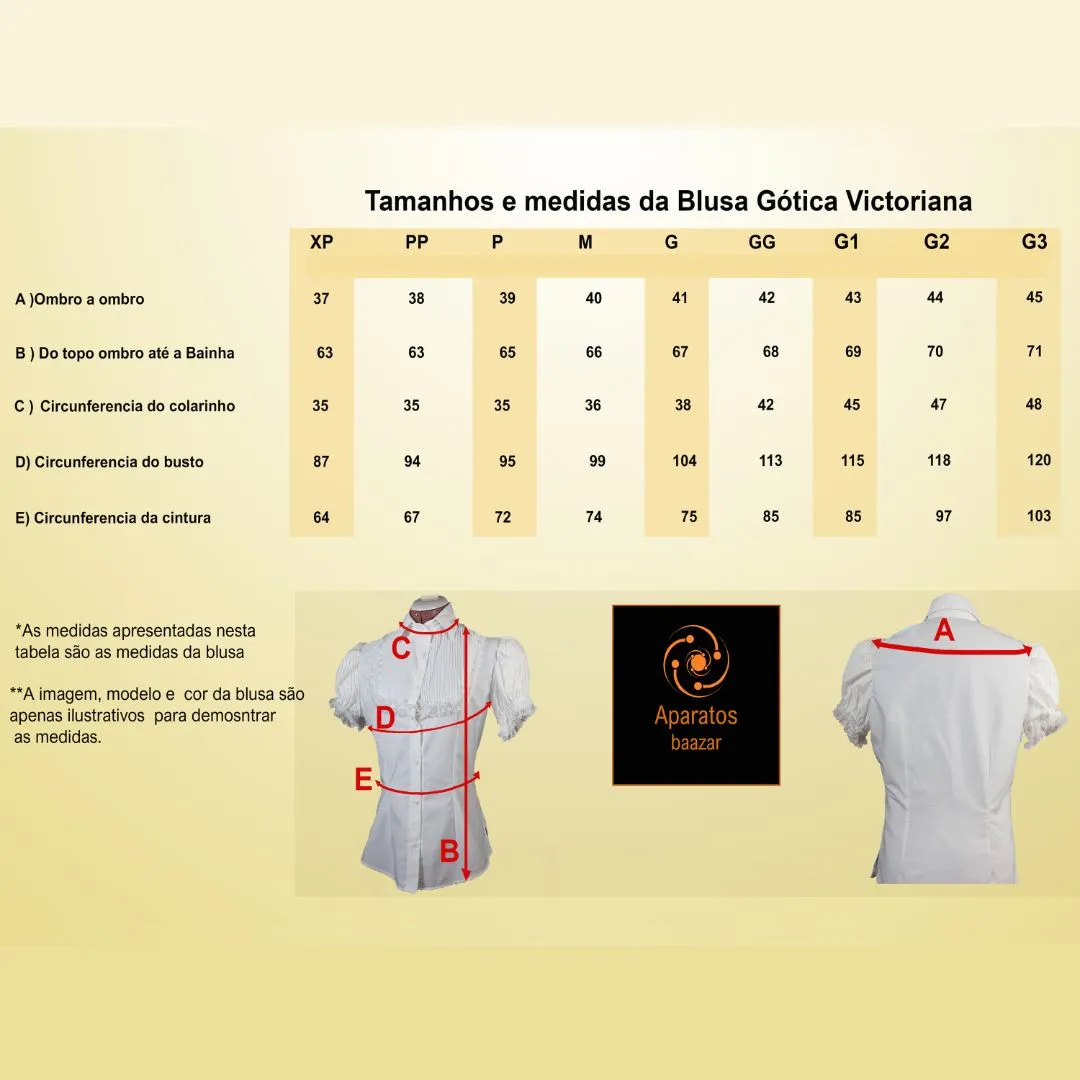 Blusa feminina estilo vitoriano e gotico - foto 7