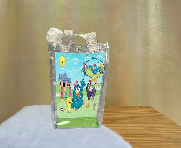 Sacola Transparente Galinha Pintadinha Personalizado - feito à mão por Artmanha Lembrancinhas