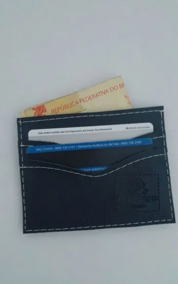 Carteira slim porta cartões masculina - artesanato feito à mão por Innovare Studio