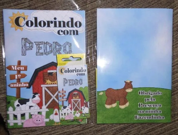 Kit Colorir Fazendinha - artesanato de PAPCRIE