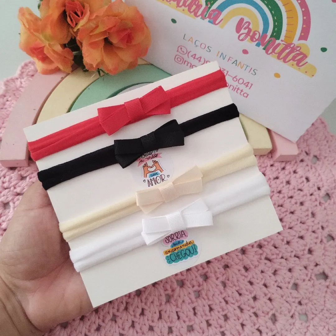 kit 4 faixinhas de bebê., tiara de bebe - foto 2