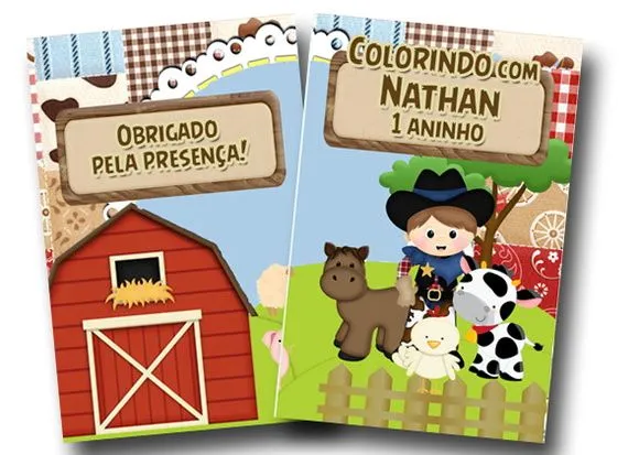 Revista De Colorir Fazendinha 14x10