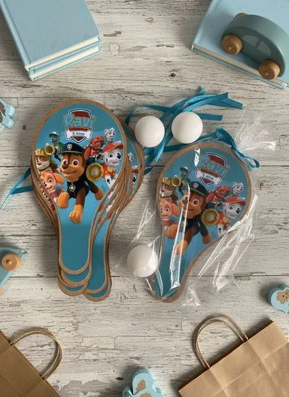 Raquete Ping Pong - Patrulha Canina Personalizado - feito à mão por Mi Papelaria Criativa