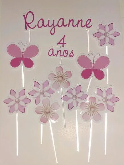 Topper de Bolo Jardim